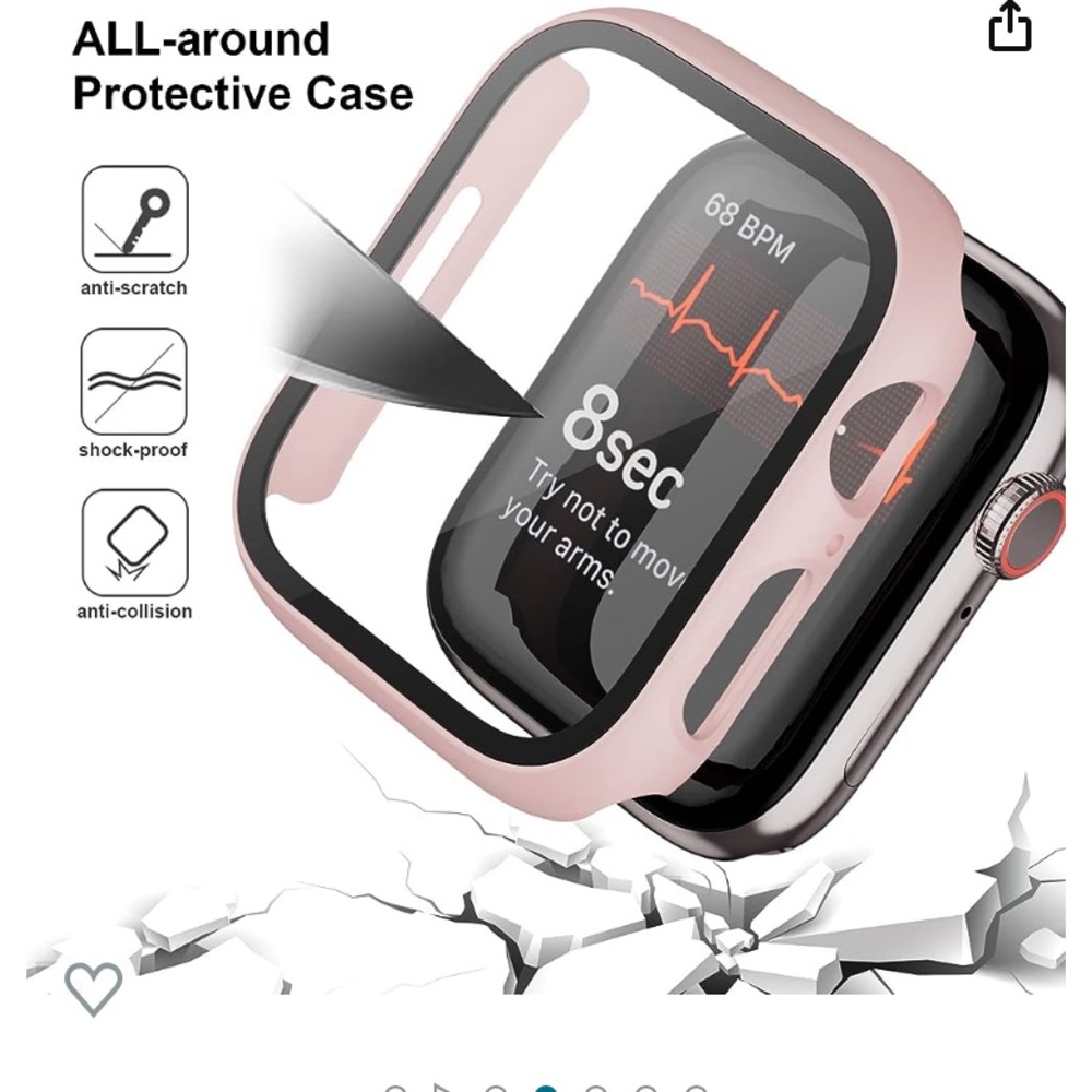 Haojavo 5 Pack Hard PC Case for Apple Watch 44mm SE(2nd Gen) Series 6 5 4 SE